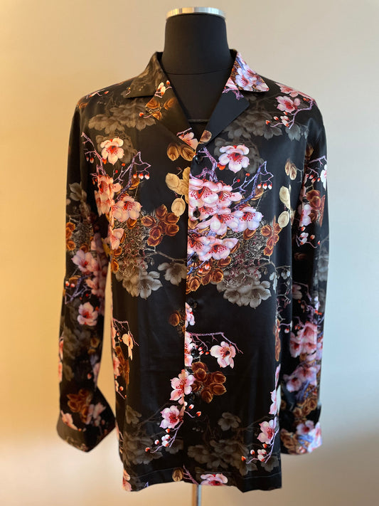 Hand crafted Bespoke Silk Shirt.