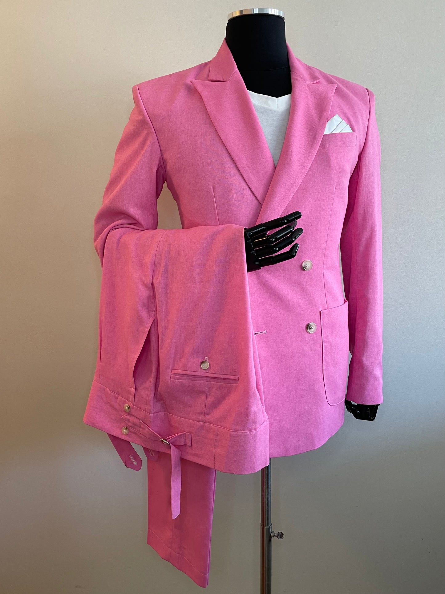 Cedron Collection Hand-Crafted Bespoke Linen Suit.