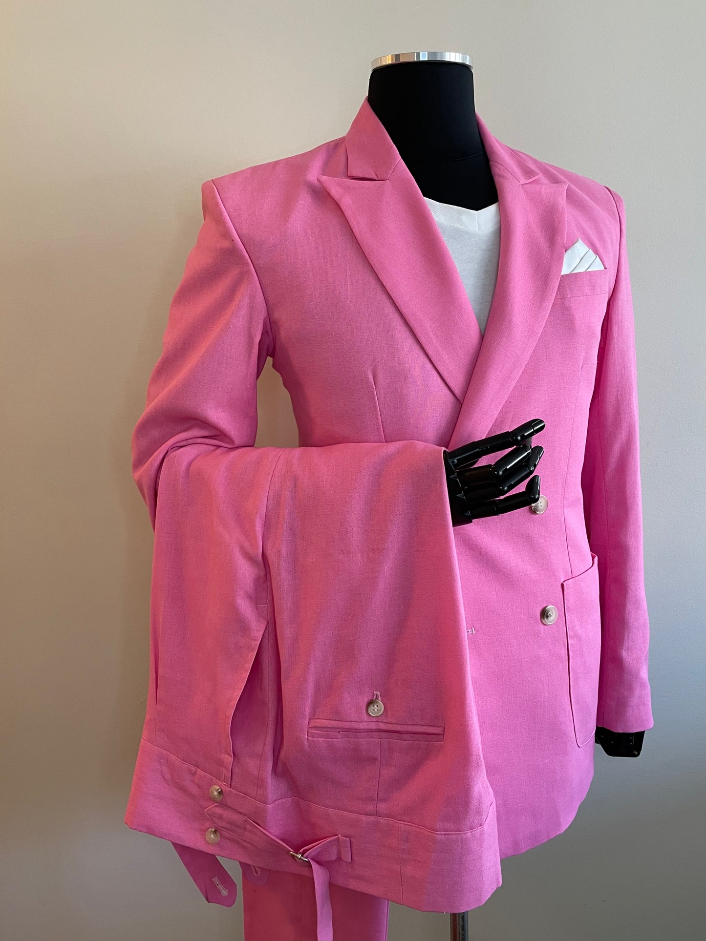 Cedron Collection Hand-Crafted Bespoke Linen Suit.