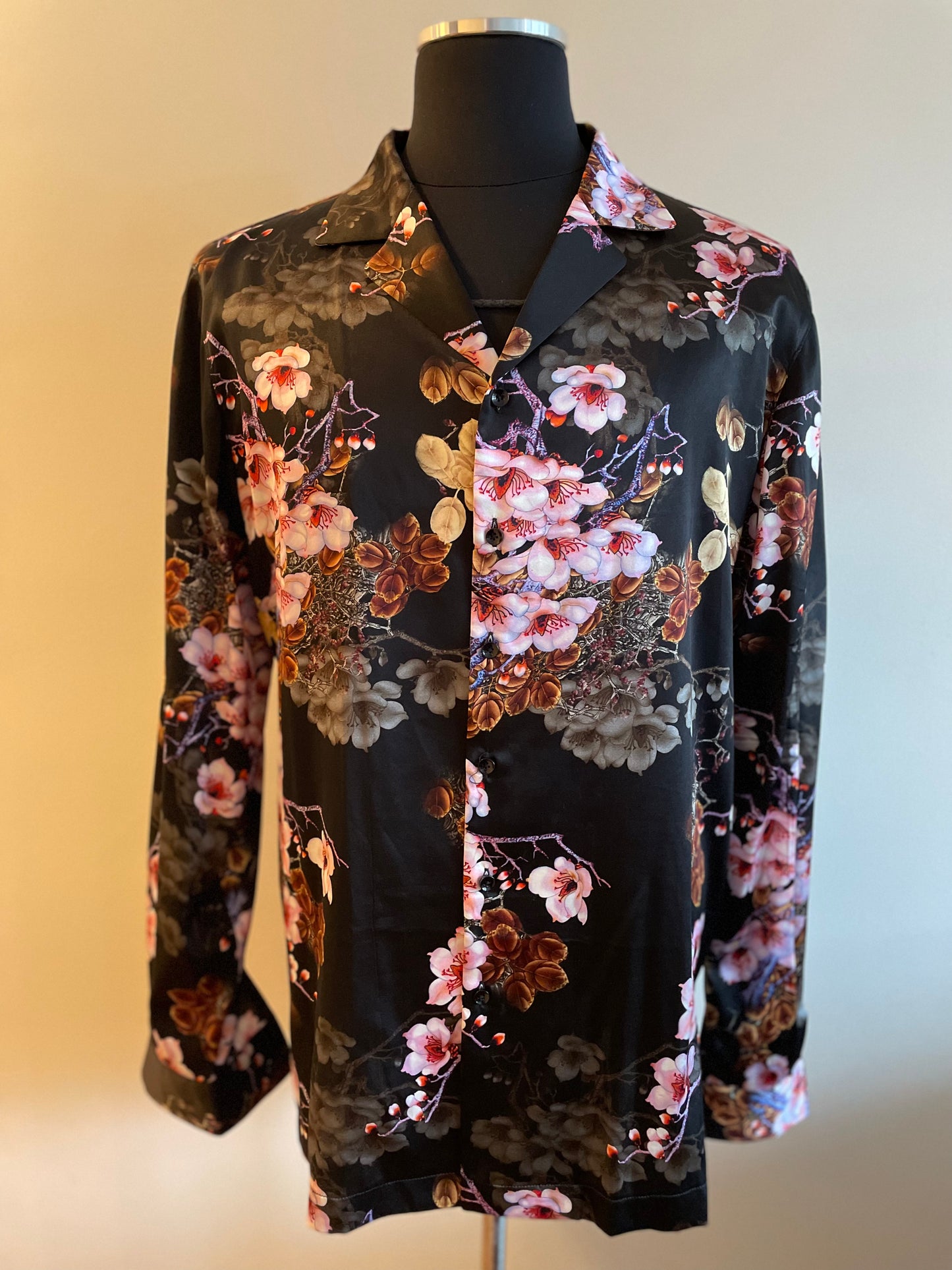 Hand crafted Bespoke Silk Shirt.