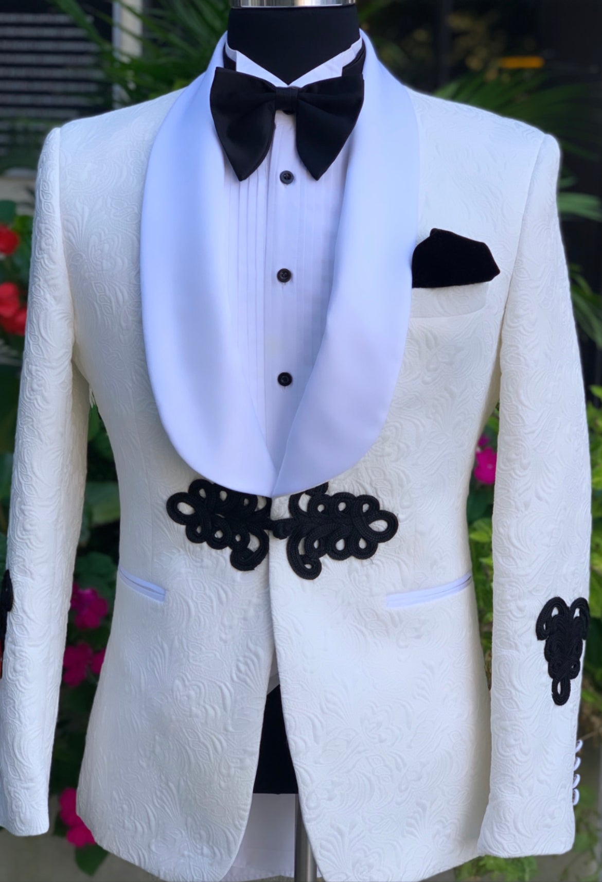 Hand Crafted Bespoke wing collar French cuff five-pleat formal dress Shirt.