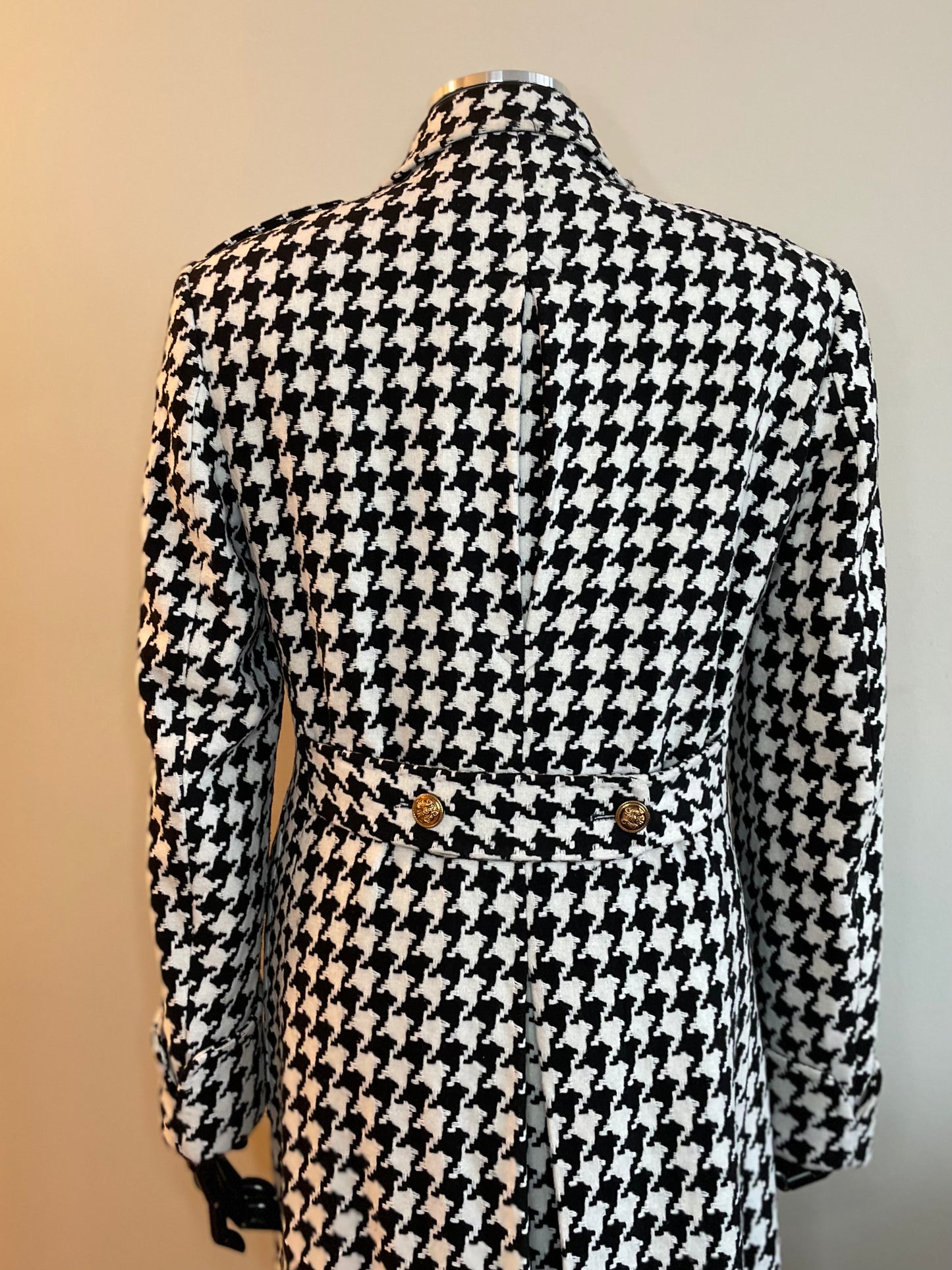 Cedron Collection Hand-Crafted Bespoke Houndstooth Coat.
